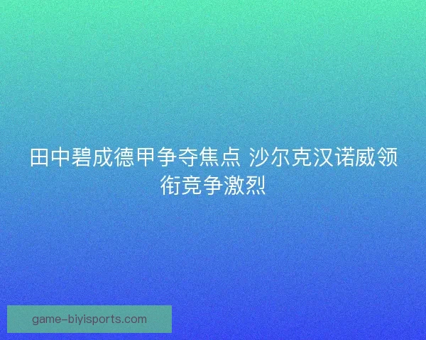 田中碧成德甲争夺焦点 沙尔克汉诺威领衔竞争激烈