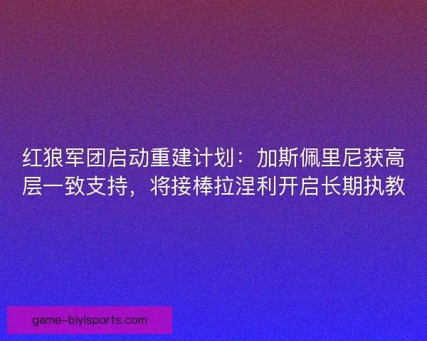 红狼军团启动重建计划：加斯佩里尼获高层一致支持，将接棒拉涅利开启长期执教